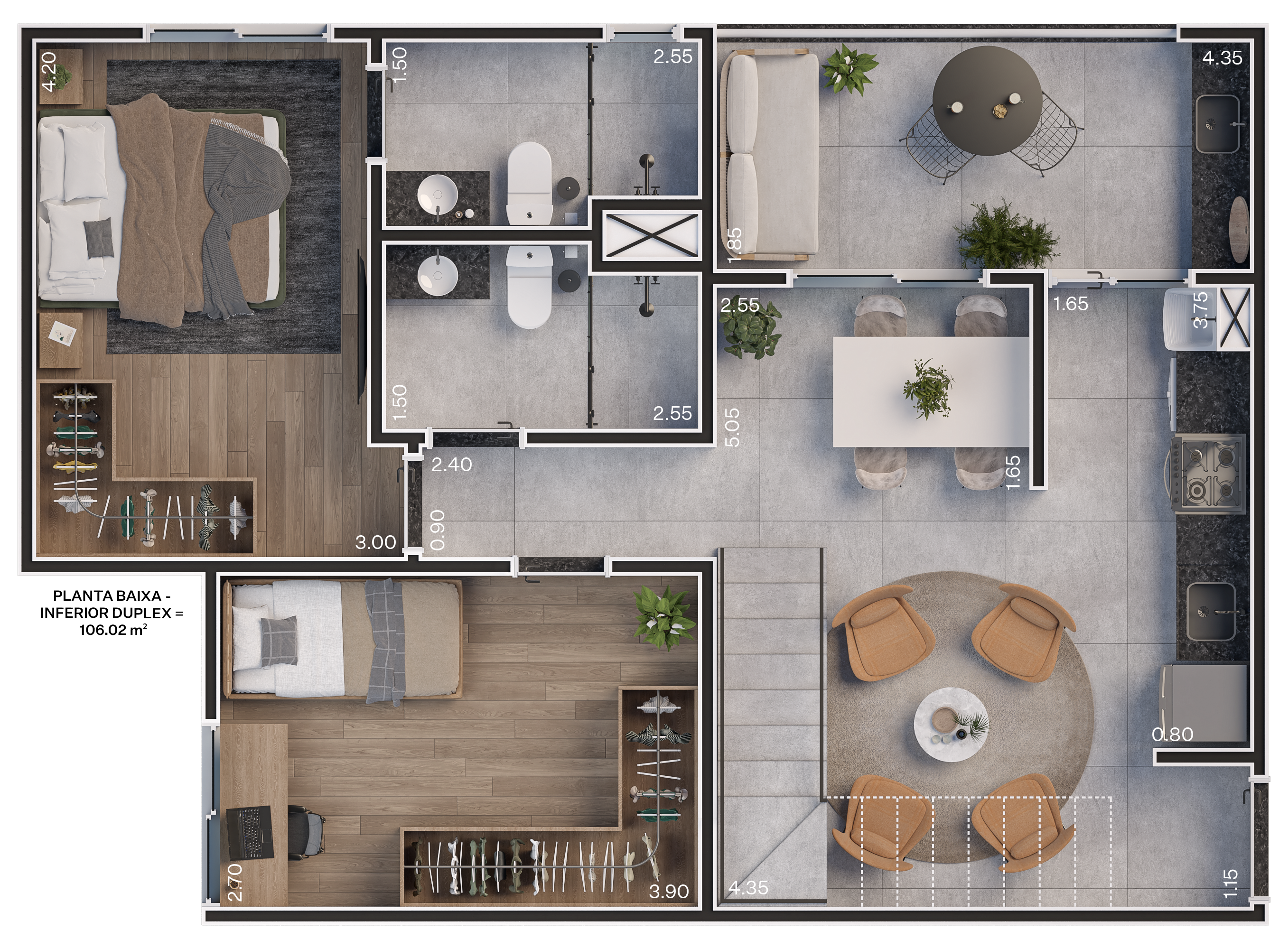 Planta Baixa Duplex - Pavimento Inferior